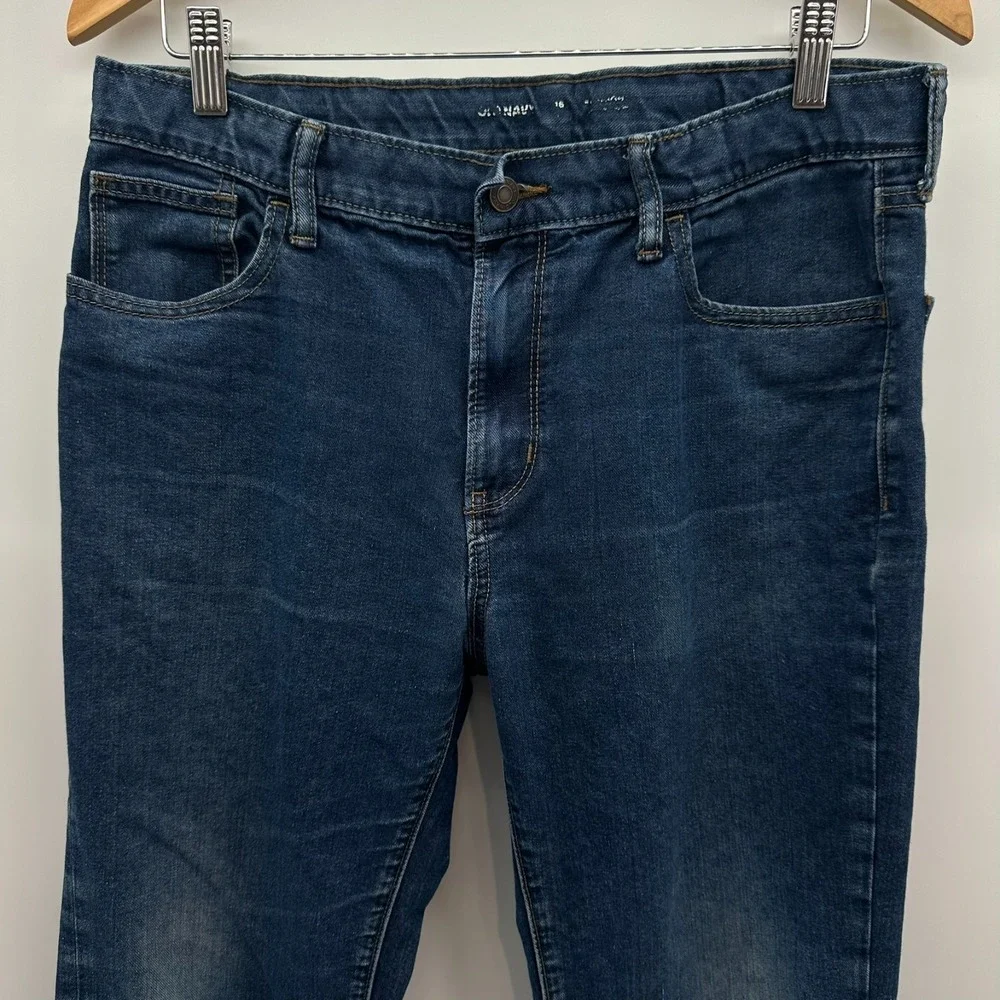 Old Navy Jeans Girls 16 Plus Blue Denim Skinny Leg‎ 5-Pocket Mid Rise Preppy